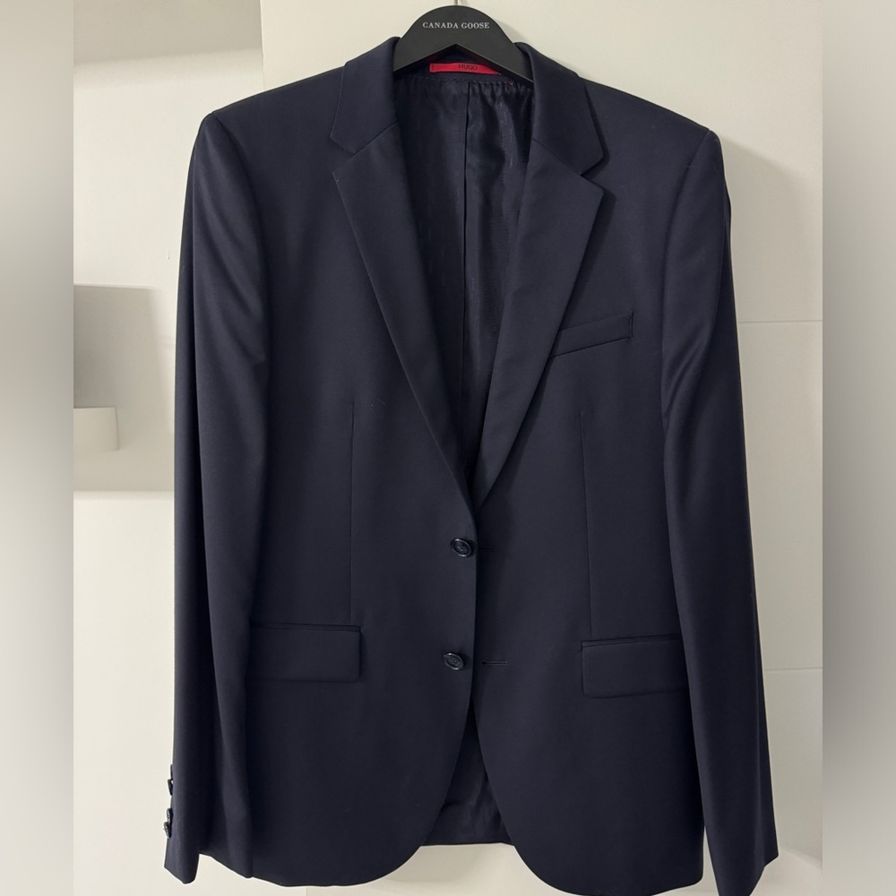 HUGO suit set Super navy Slim fit